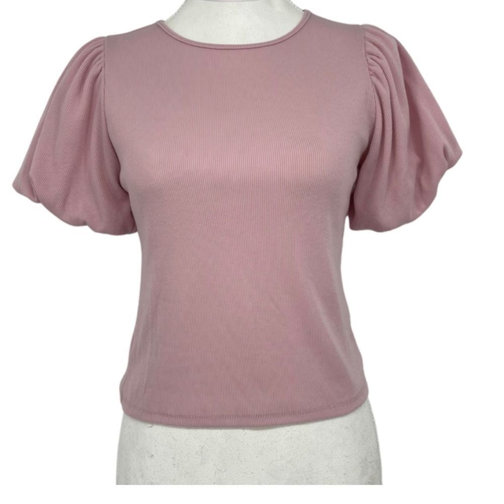 21 Saints Blush Pink Ribbed Top – Size M